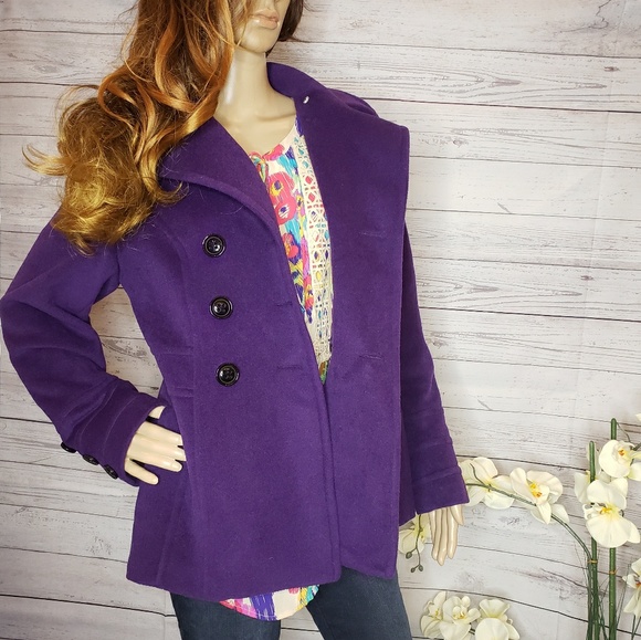 St Johna Bay Wool/Cashmere blend peacoat small - Picture 6 of 8